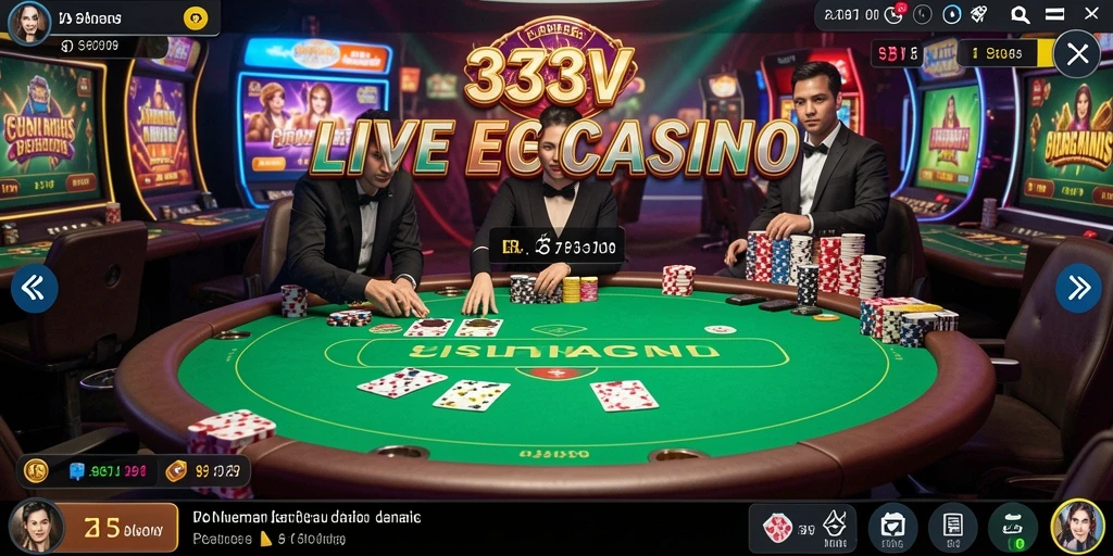 Gameplay mendebarkan dalam aplikasi Live Casino 333V.