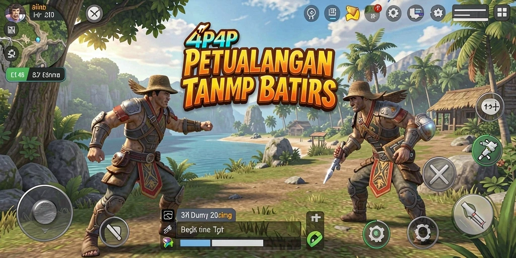 Tangkapan layar menampilkan eksplorasi dunia terbuka di 4P4P.