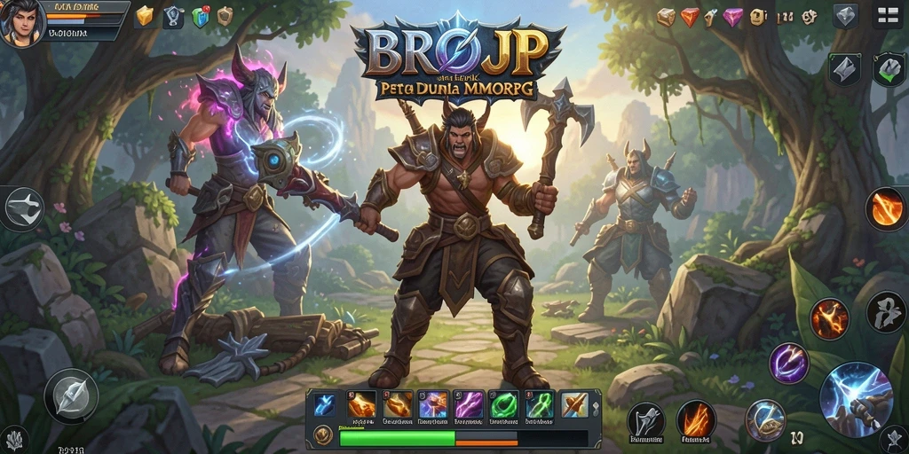 Tampilan grafis gameplay BROJP yang menakjubkan dan dinamis.