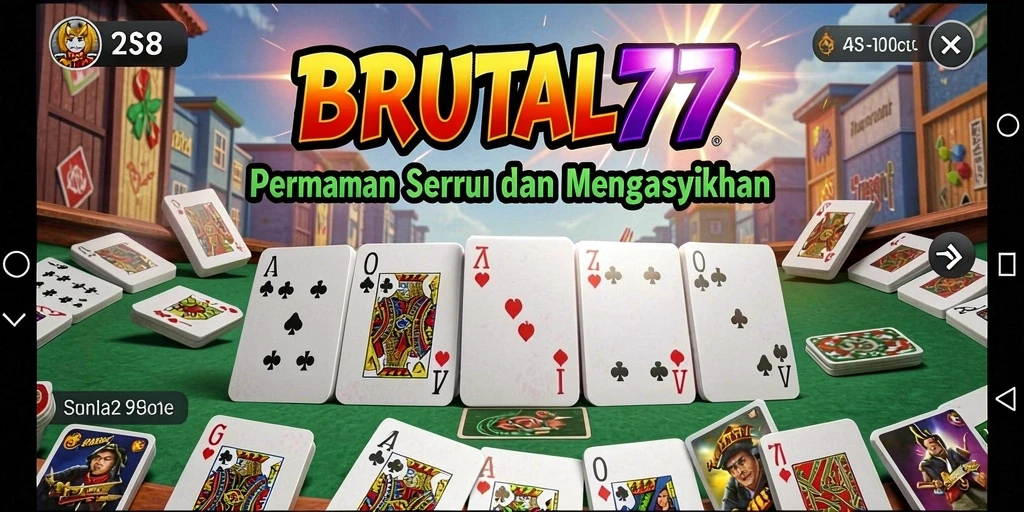 Tampilan gameplay seru dari BRUTAL77 yang penuh tantangan.