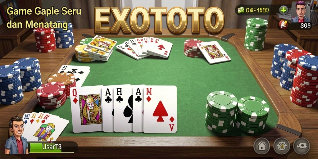 Tampilan gameplay EXOTOTO yang seru dan kompetitif.