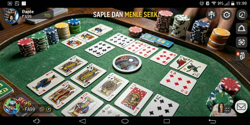 Tampilan menarik gameplay Gaple di FA99 yang seru.