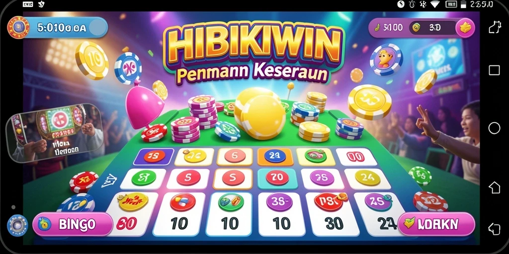 Tampilan menarik dari gameplay Bingo di HIBIKIWIN.