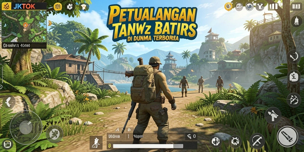 Screenshot permainan JKTOK menampilkan petualangan mendalam di dunia terbuka.