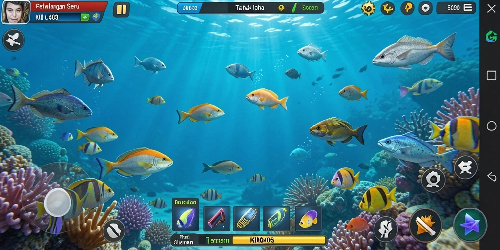 Screenshot aksi seru dalam gameplay Tembak Ikan KING403.