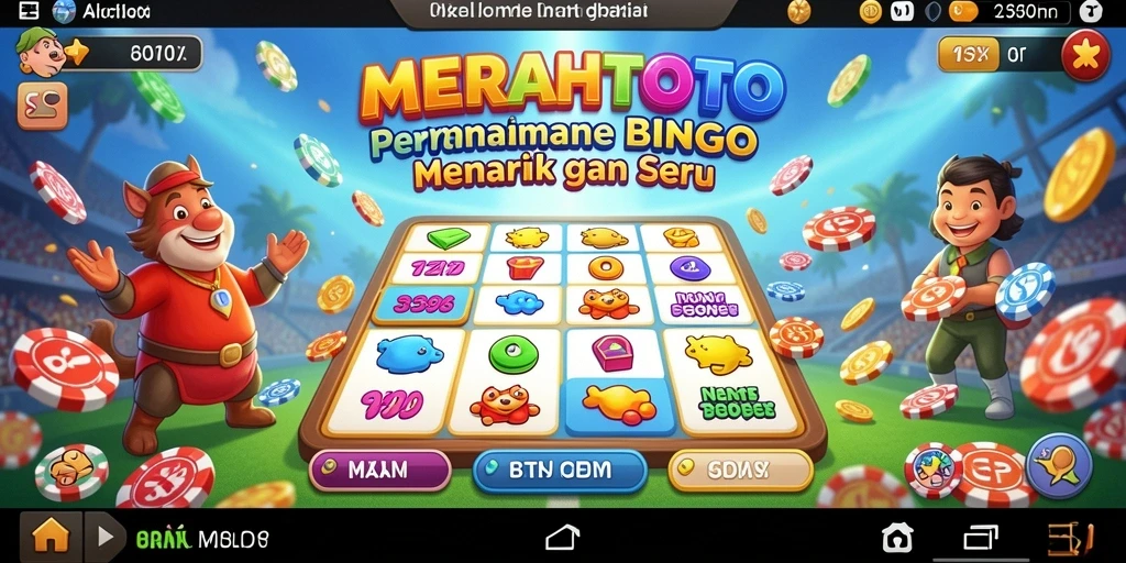 Screenshot permainan MERAHTOTO yang penuh aksi Bingo.