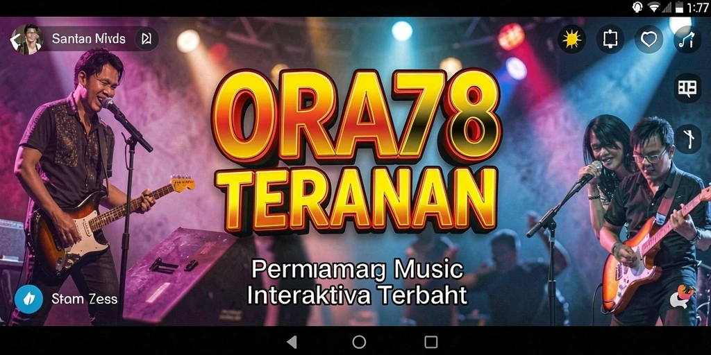Tangkapan layar dari gameplay ORA78 menampilkan pengalaman musik interaktif.
