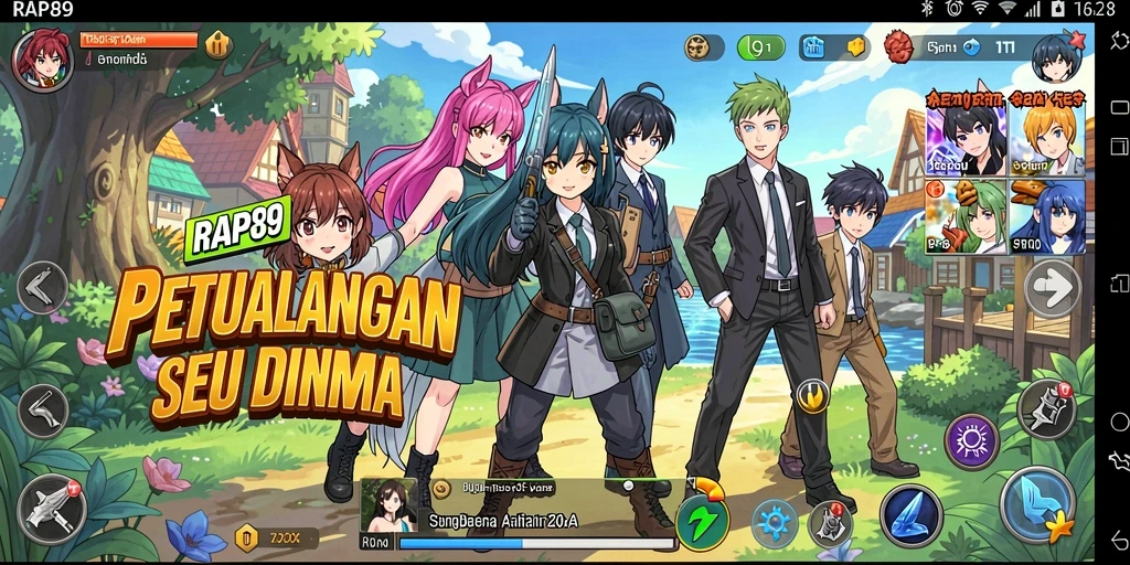 Gameplay seru dengan karakter anime ikonik.