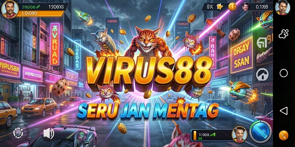 Tangkapan layar gameplay VIRUS88 yang penuh aksi dan tantangan.